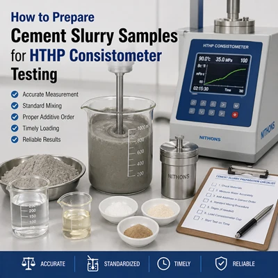 HTHP Consistometer 테스트를 위해 시멘트 슬러리 샘플을 준비하는 방법